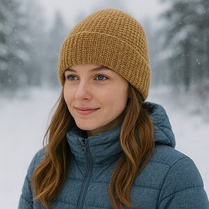The North Face Women’s Knit Beanie OS Golden Brown Marl